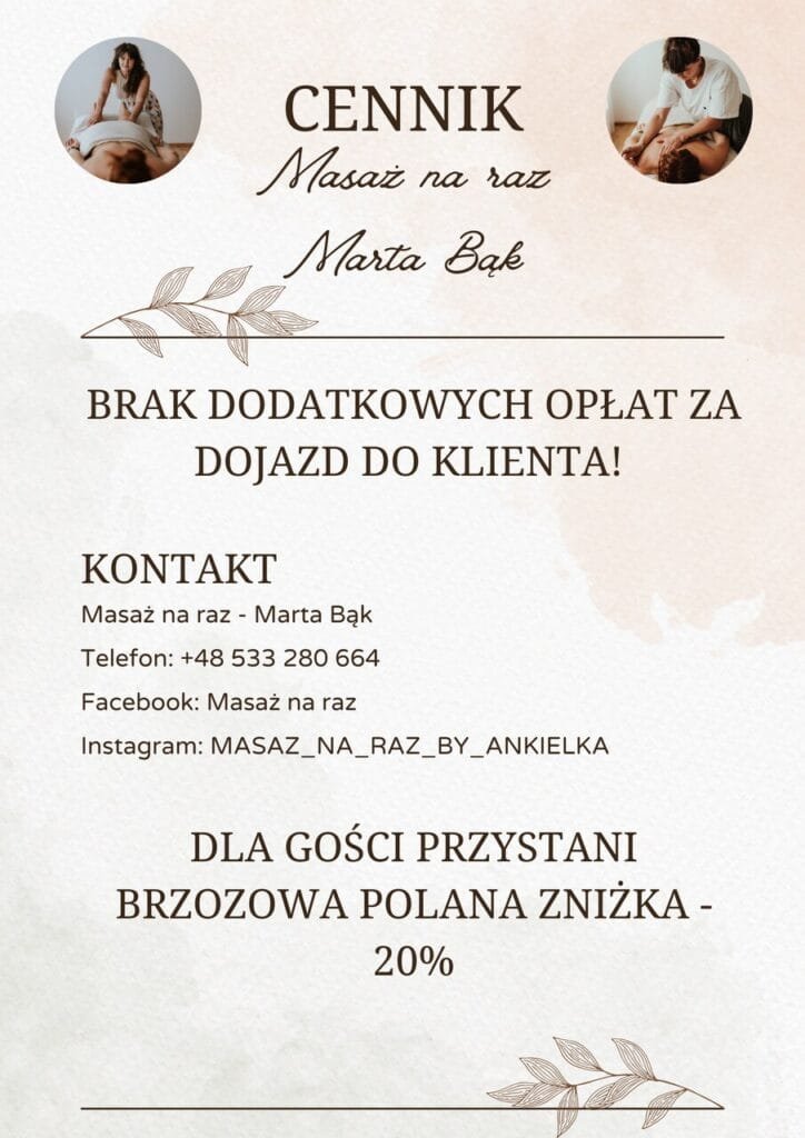 masaż jezioro mucharskie